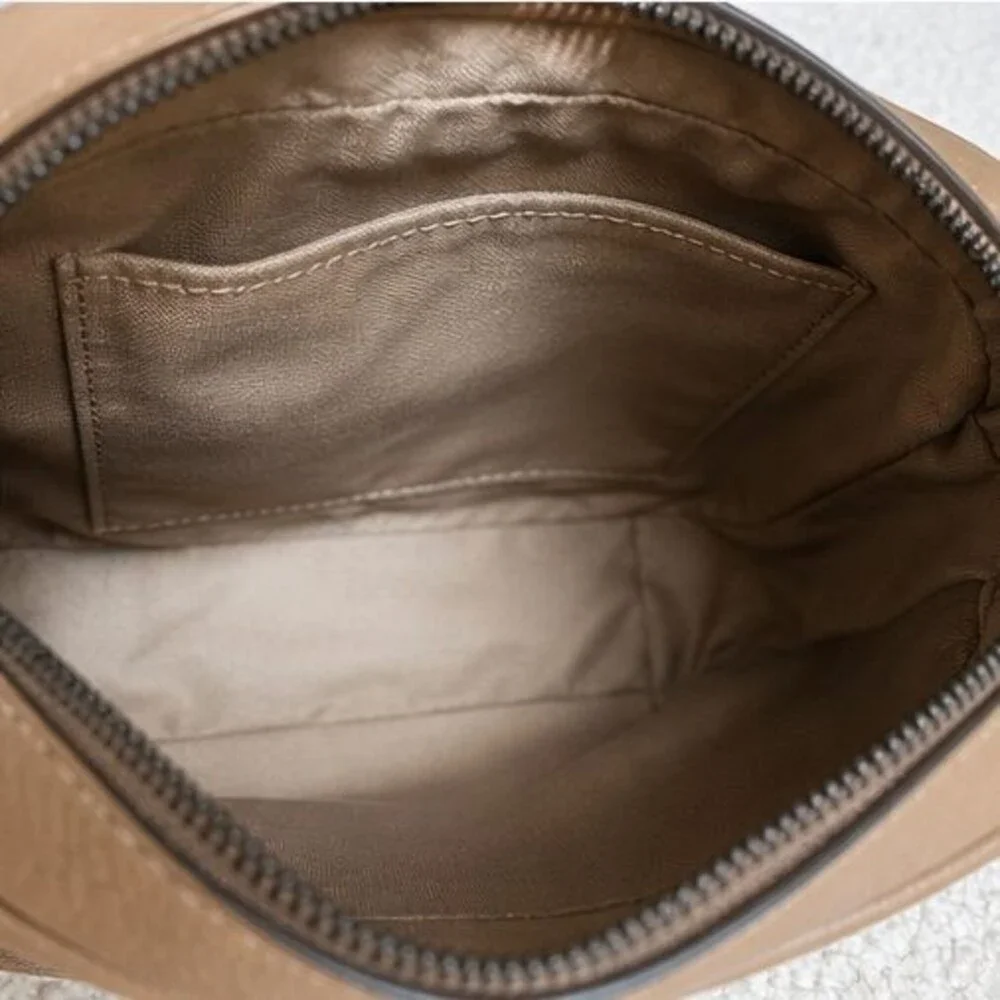 Brown Quilted Crossbody Bag